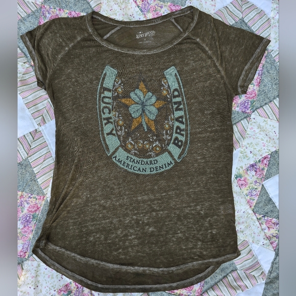 Lucky Brand tee, soft and gauzy. Excellent condition. Size S. - Picture 1 of 12